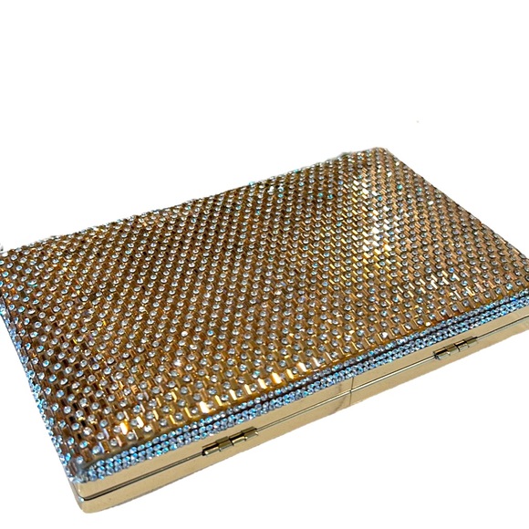 Formal Metallic Gold Box Clutch - Picture 11 of 12
